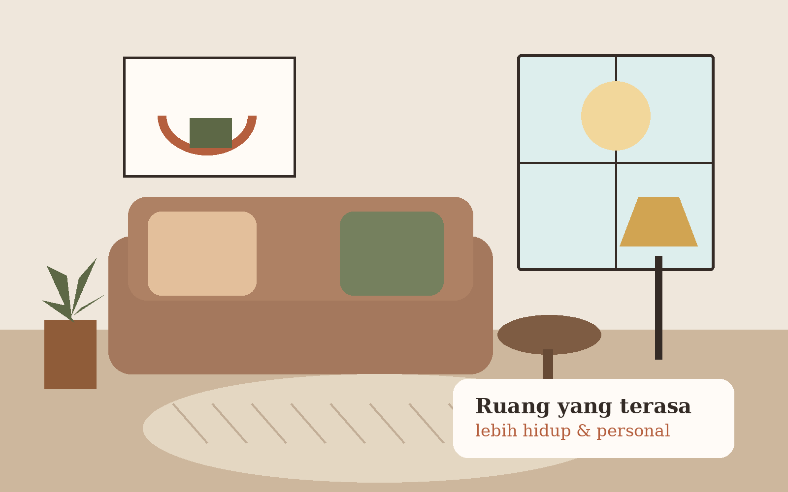 Inspirasi ruang tamu hangat Azura Homes